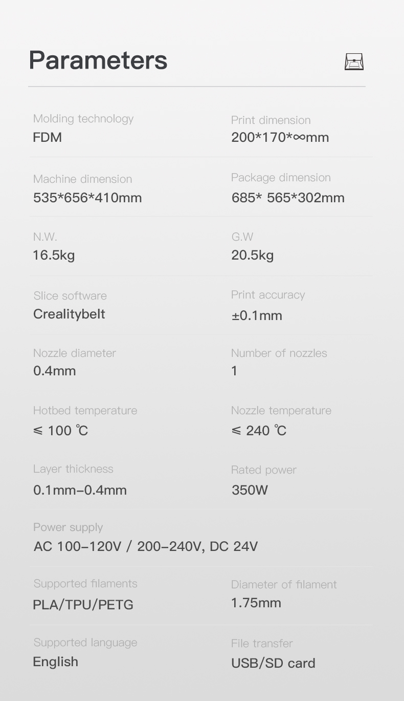 Creality CR-30 PrintMill Belt 3D Printer at SoluNOiD.dk